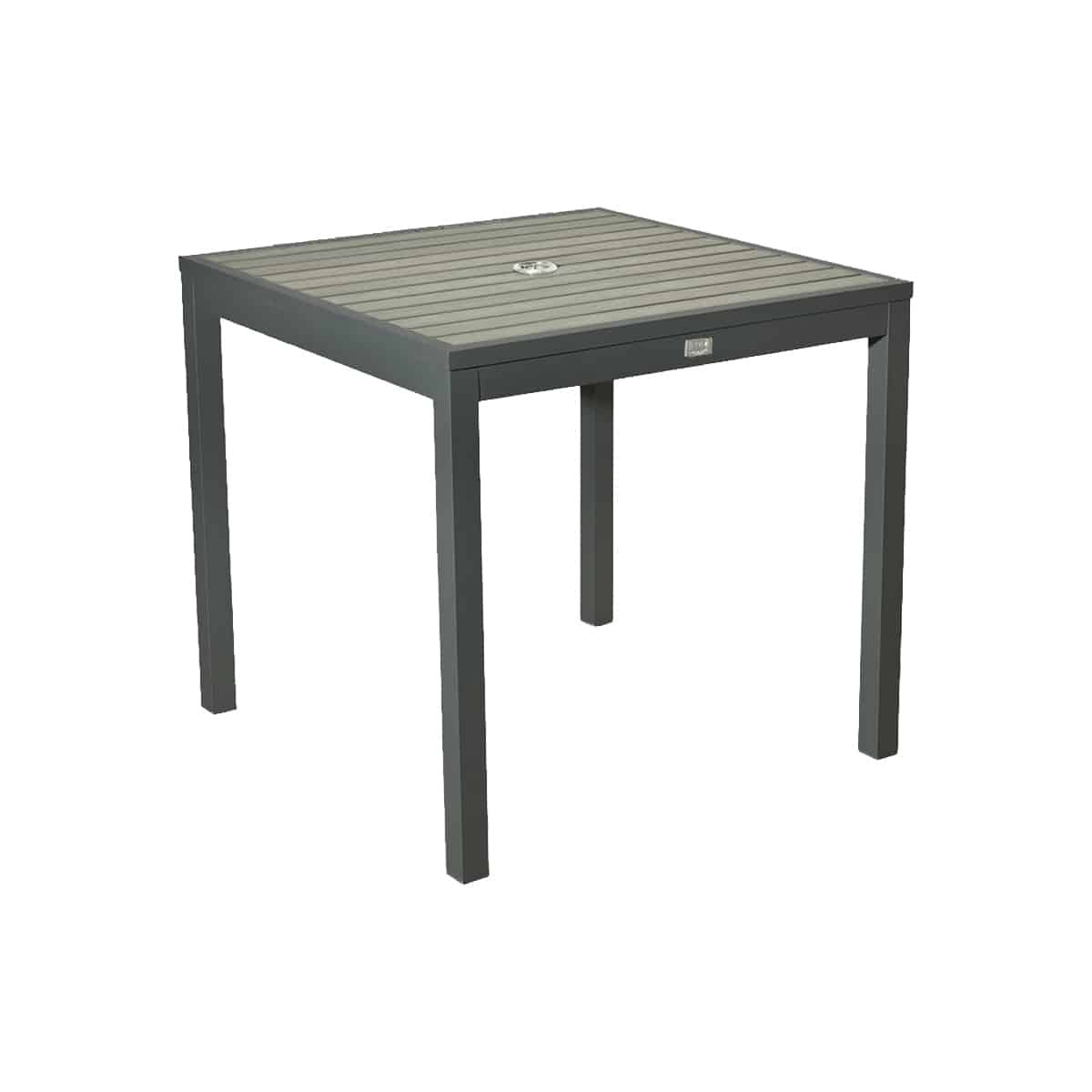 BUM Furniture Marco Polywood Aluminum Dining Height Table, 36″ x 36″, Anthracite/Grey – DT516-36S-GA