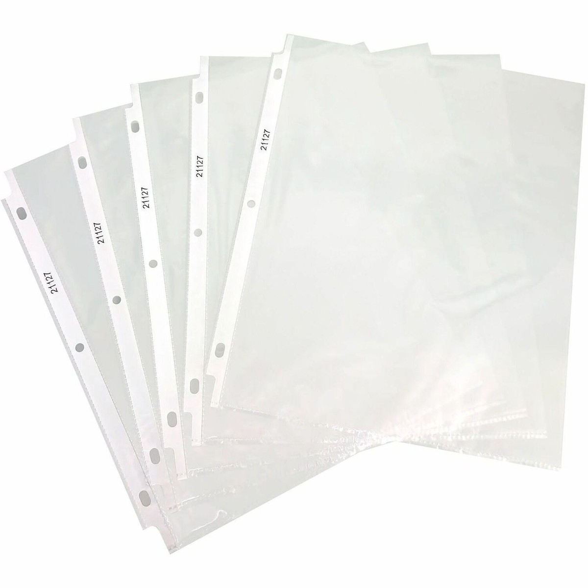 Business Source Nonglare Top-Loading Sheet Protectors, Sheet Capacity, For Letter 8 1/2″ x 11″ Sheet, 3 x Holes, 200/Box, 5 Boxes/Carton (BSN21127CT)