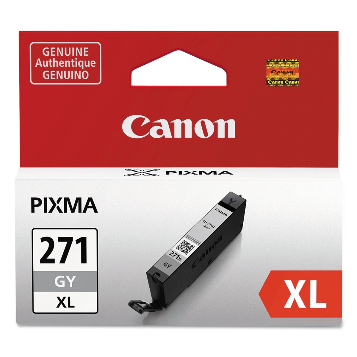 Canon 0340C001 (CLI-271XL) High-Yield Ink, Gray (CNM0340C001)