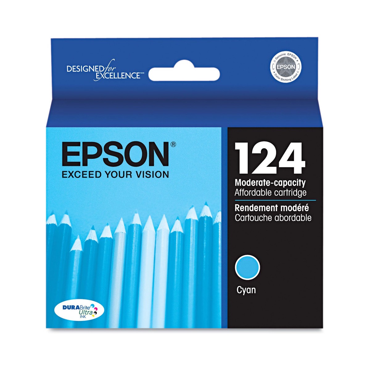 Epson T124220-S (124) DURABrite Ultra Ink, Cyan (EPST124220S)