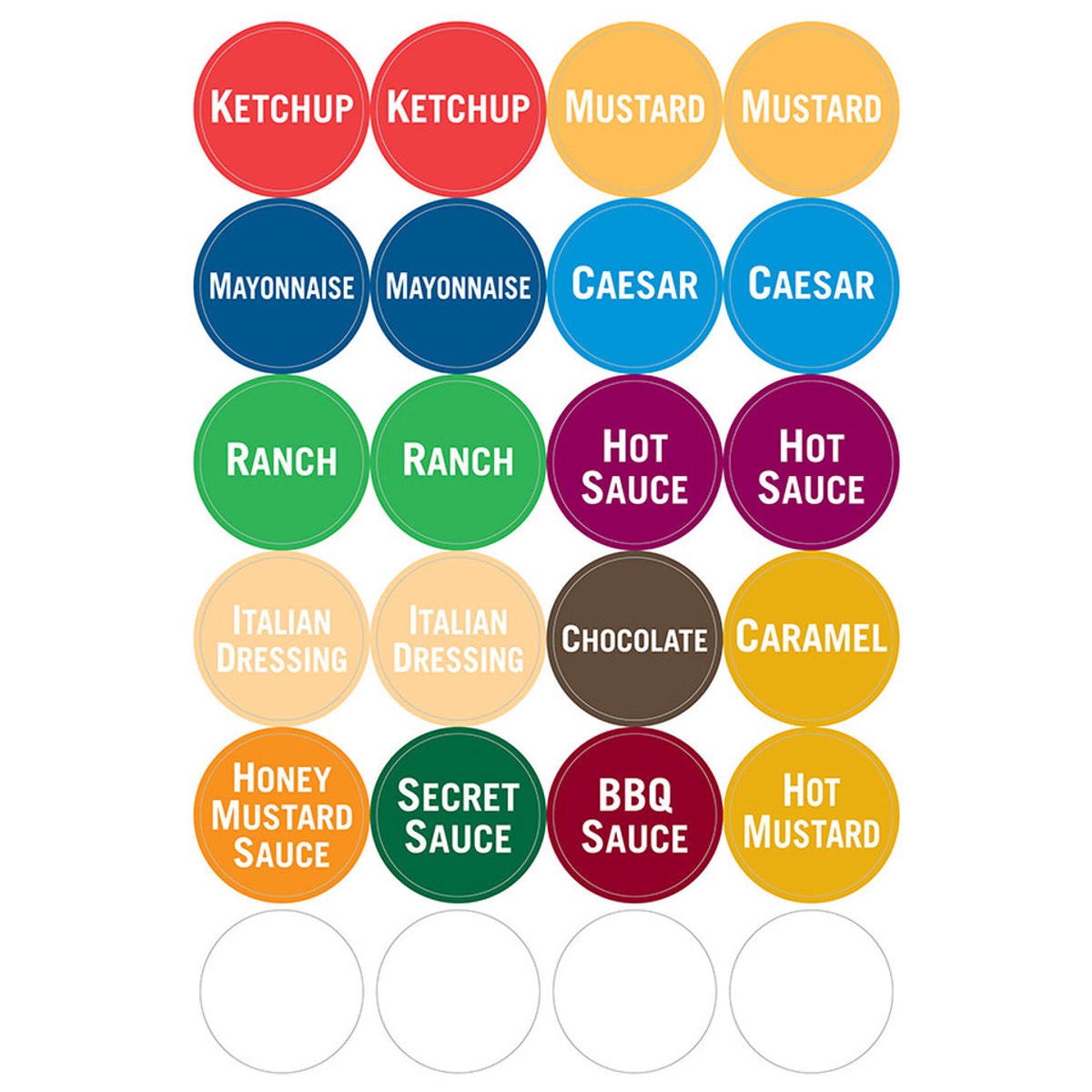 FIFO Pre-Printed Variety of Washable Labels, 24 per Sheet – 8010-024