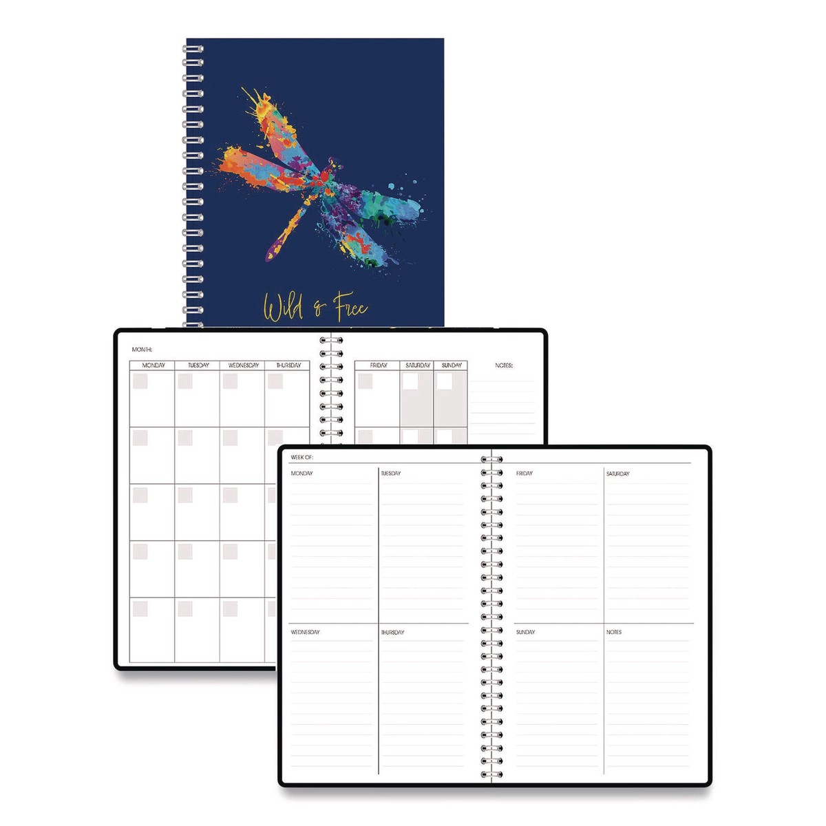 House of Doolittle Recycled Non-Dated Monthly/Weekly Planner, Wild and Free, Multicolor Cover, Undated (HOD212146)