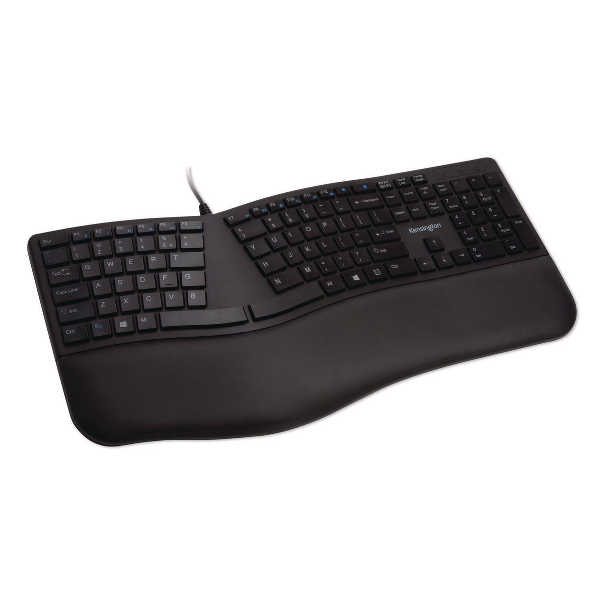Kensington Pro Fit Ergo Wired Keyboard, Black (KMW75400)