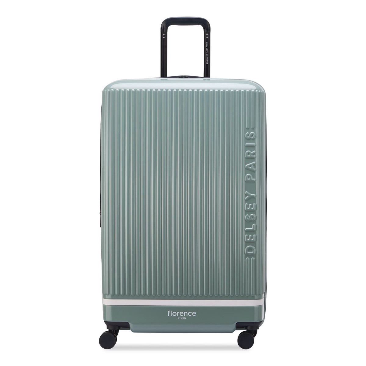 DELSEY PARIS Florence by Mills x DELSEY PARIS Spin Me Away 29″ Hardside Suitcase, 19.5 x 12.5 x 31.25, Sage Green (DSYF4398183033)