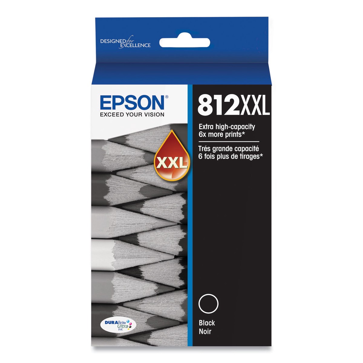 Epson T812XXL120-S (T812XXL) DURABrite Ultra Extra High-Yield Ink, 2,200 Page-Yield, Black (EPST812XXL120S)