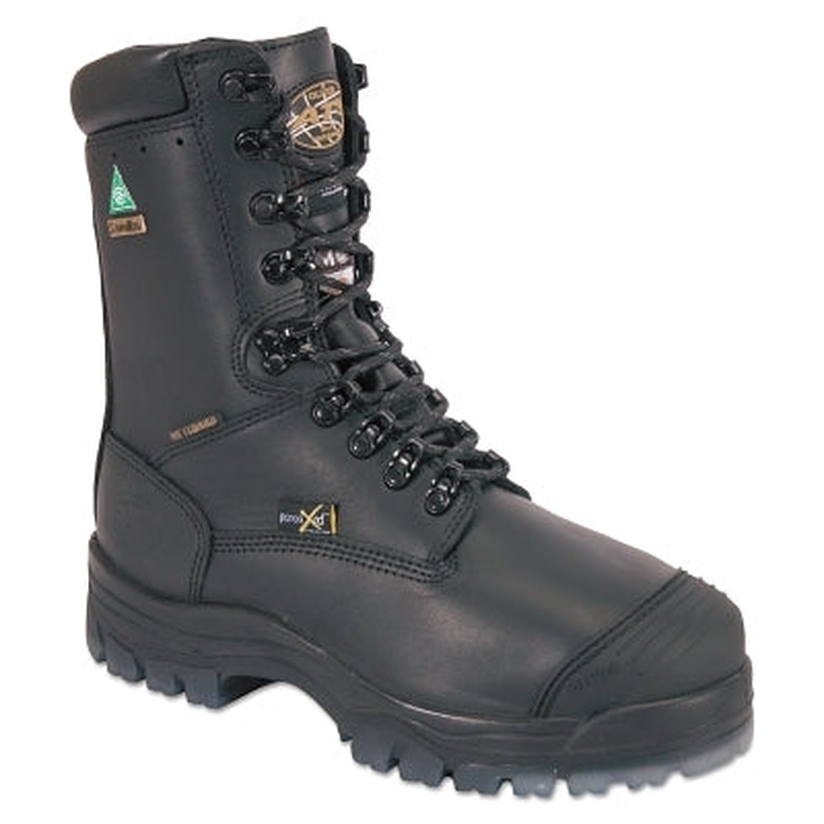 Honeywell 45 Series Leather 9 in Lace-Up Composite Toe Boots, Size 9, Black (821-45675C-BLK-090)
