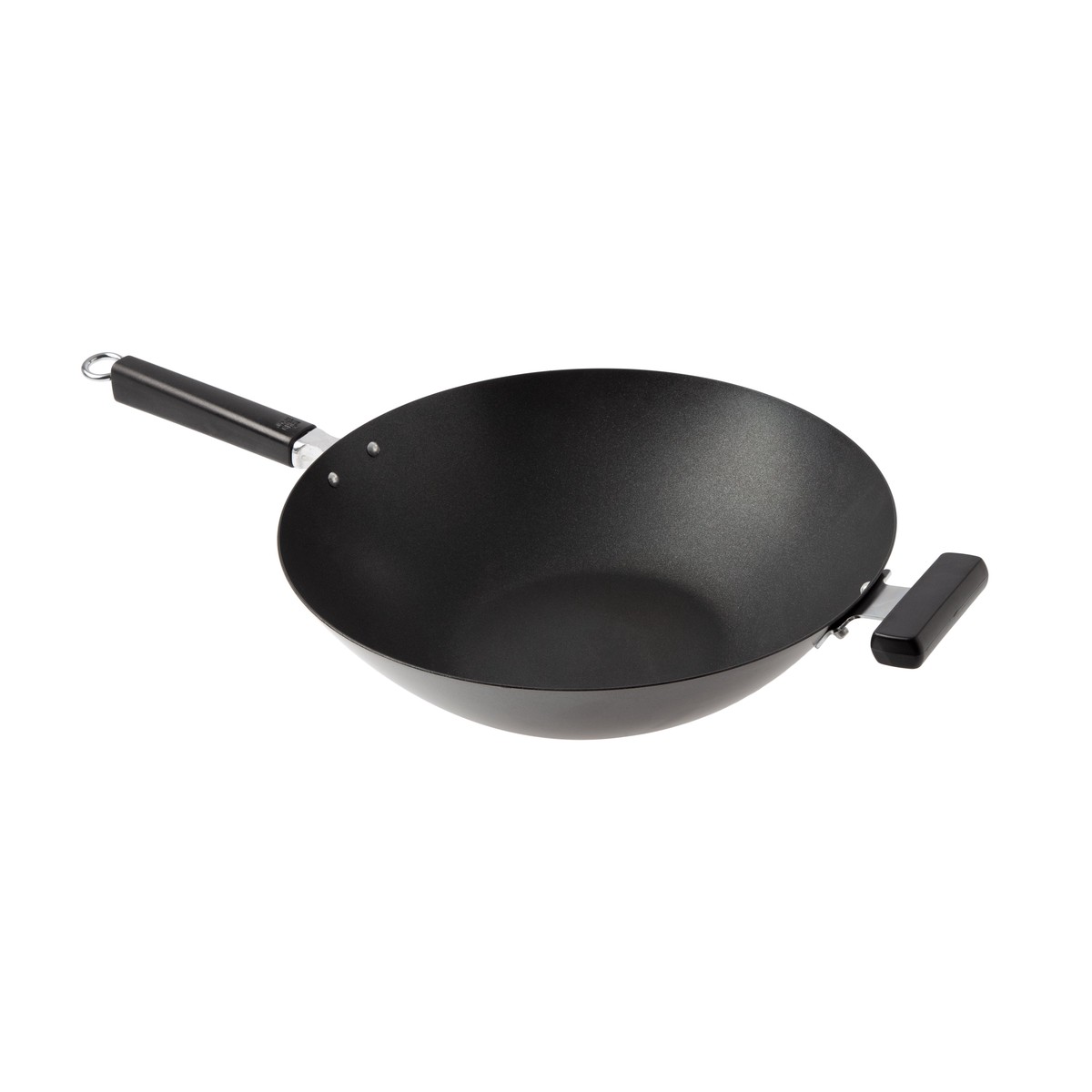 Joyce Chen Professional Series Nonstick Flat Bottom Wok, 14″, Carbon Steel/Resin Handles – J22-0040