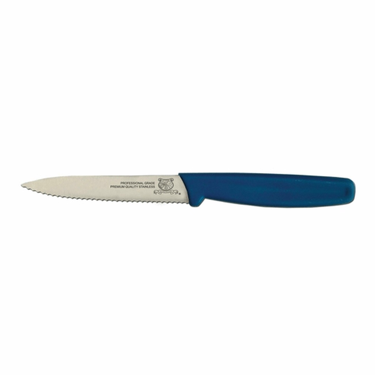 Omcan 11495 4″ Wave Edge Paring Knife with Blue Polypropylene Handle | Denson CFE
