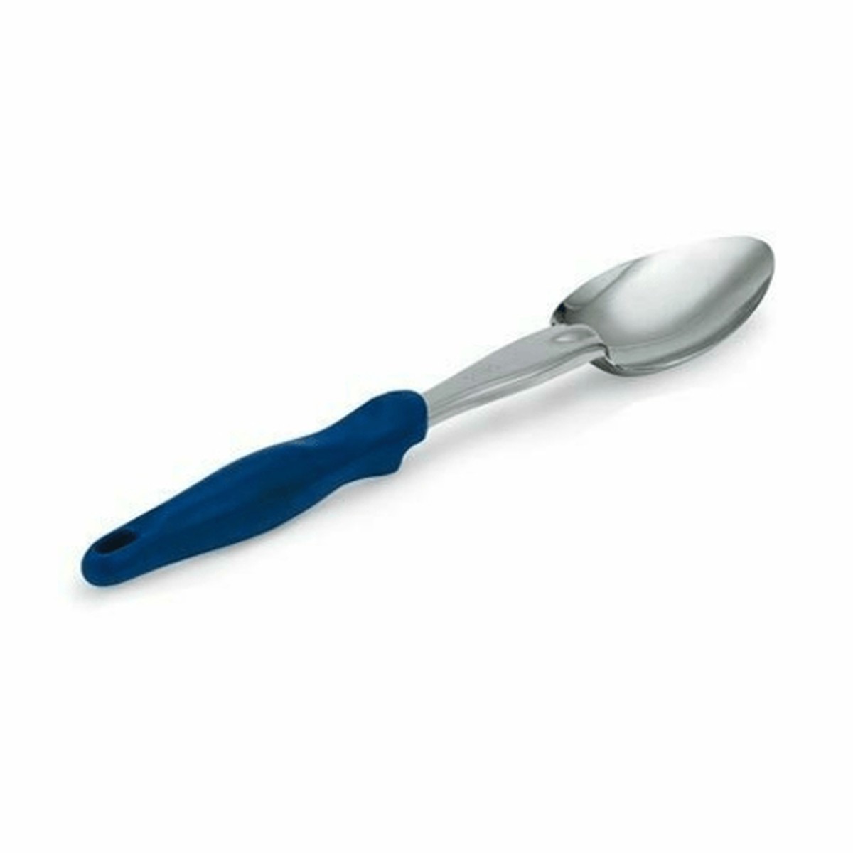 Vollrath 6414030 Ergo Grip Heavy Duty Spoon  13-13/16 Stainless Steel, Blue Handle | Denson CFE