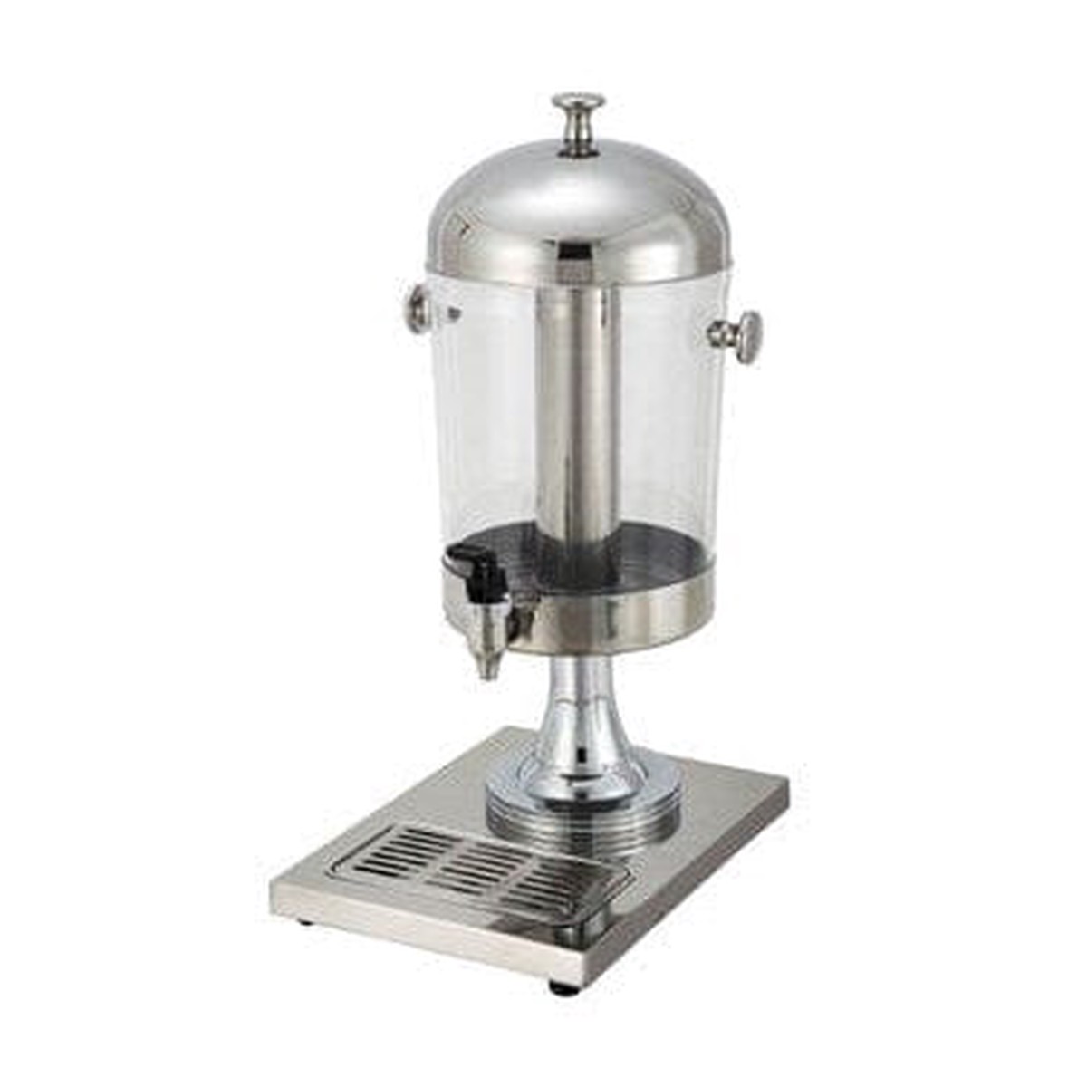 Winco 902 Single Juice Dispenser 2.2 Gallon Capacity Clear Polycarbonate and Stainless Steel | Denson CFE