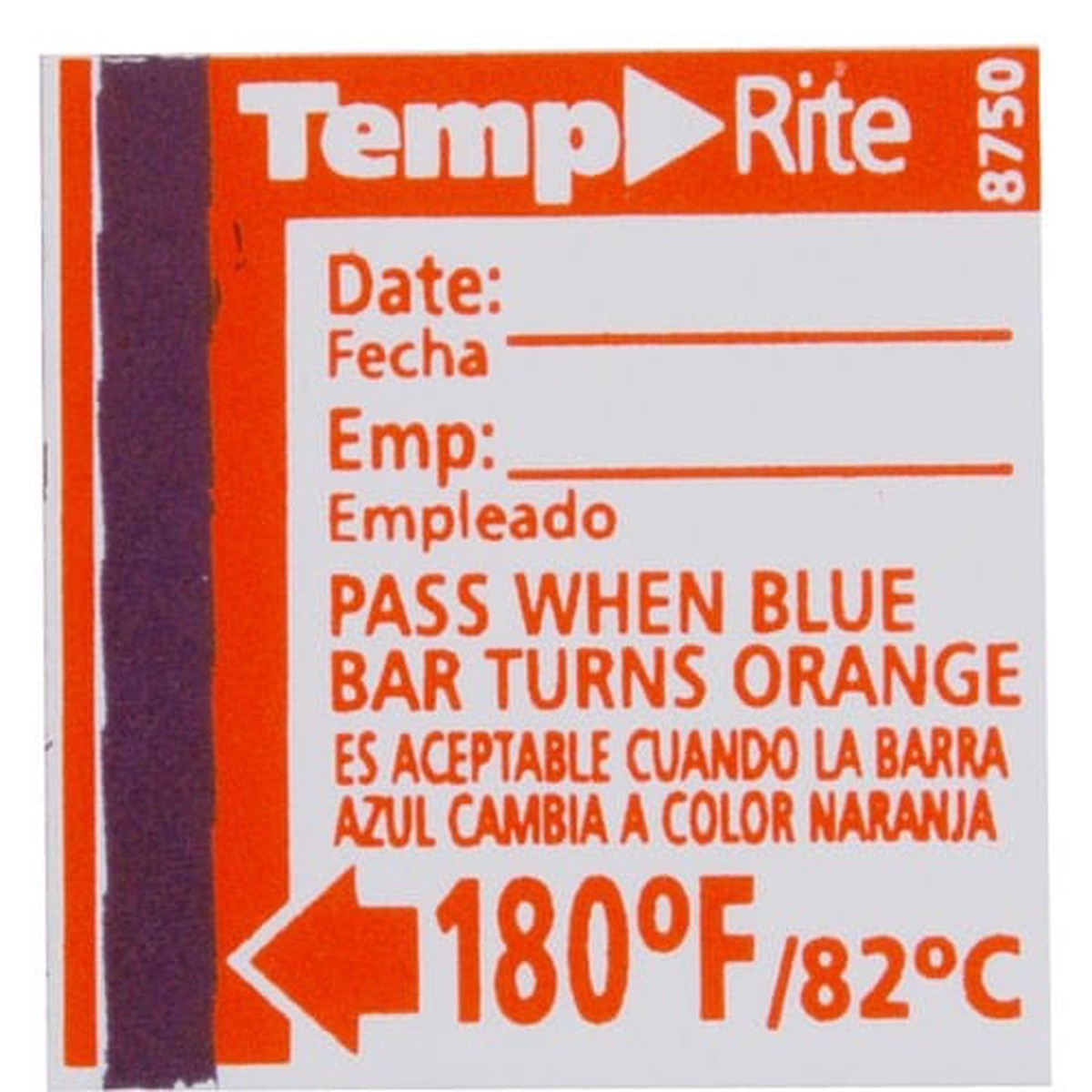 Allpoints 1381258 Temperature Label, 180F for Taylor Precision Products, L.P. | Denson CFE