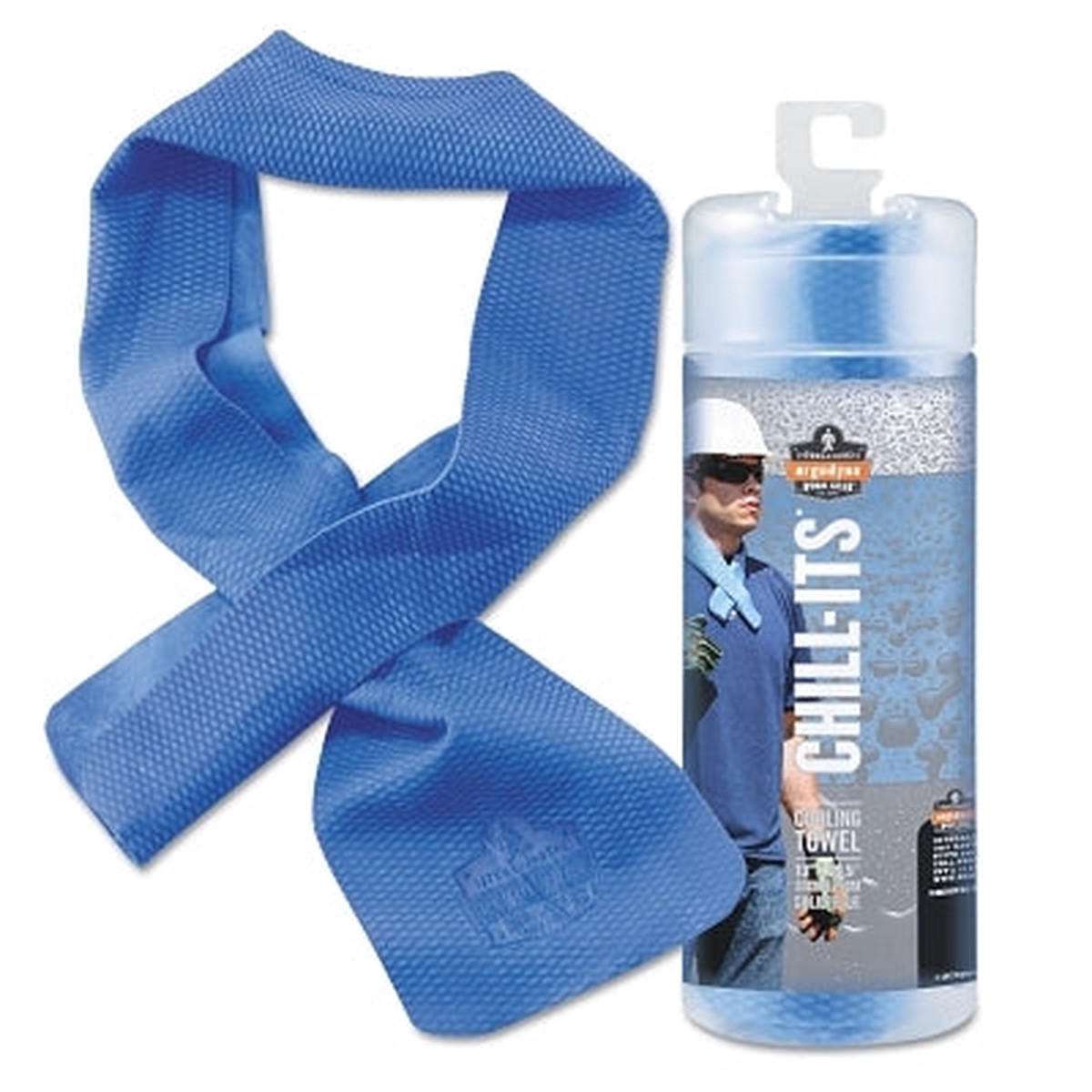 Ergodyne Chill-Its 6603 Evaporative Cooling Band, 4 in W, 29-1/2 in L, Blue (150-12418)