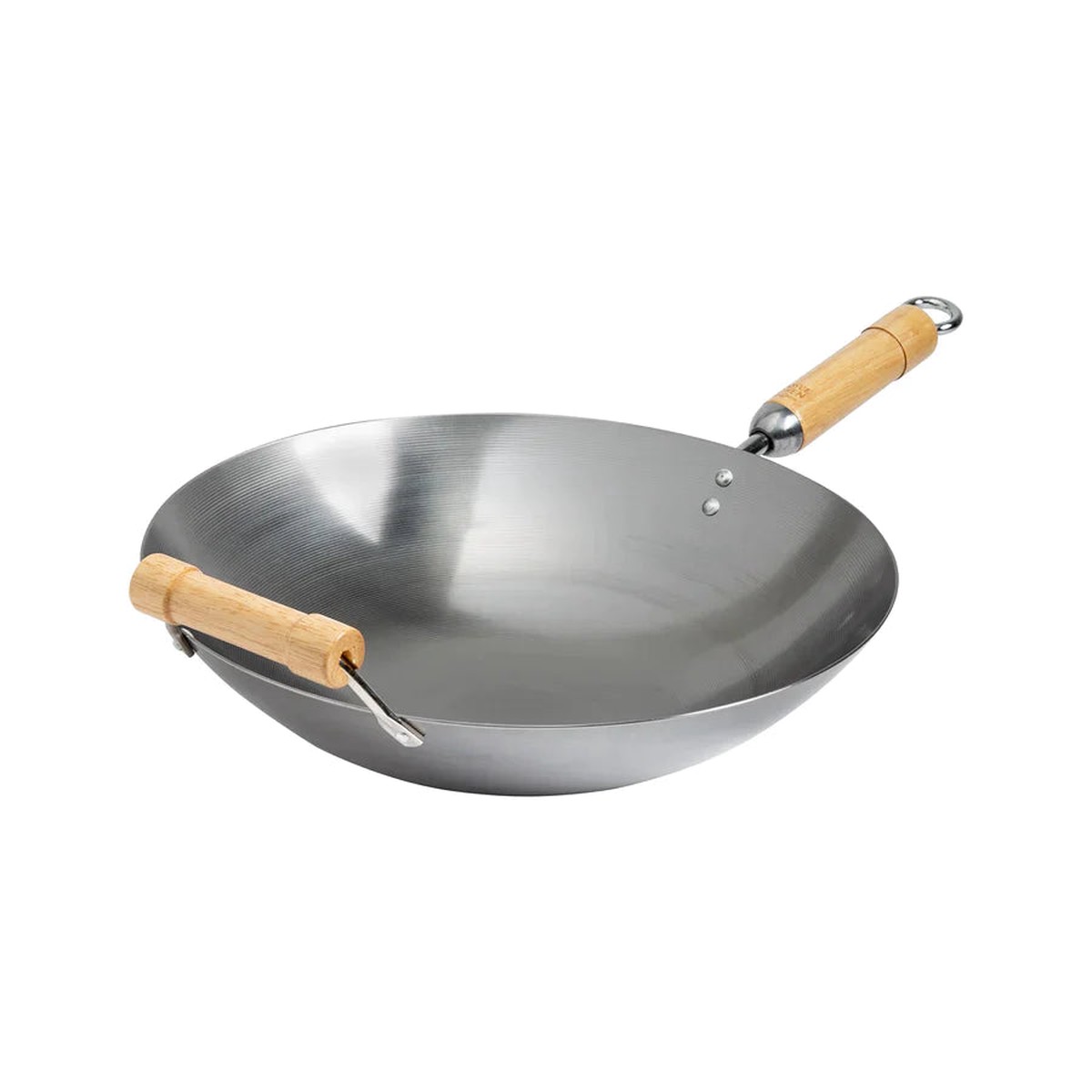 Joyce Chen Classic Series Round Bottom Wok, 14″, Carbon Steel/Birch Handles – J20-1140