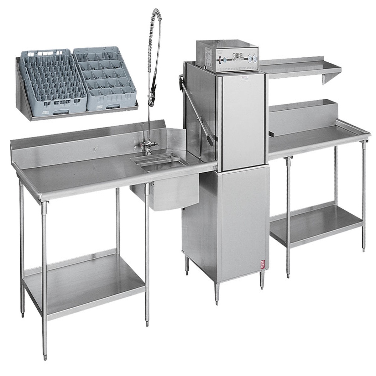 Quest Clean Dishtable, 48″ Left Handed, Stainless Steel – 131-CLEAN48-LH