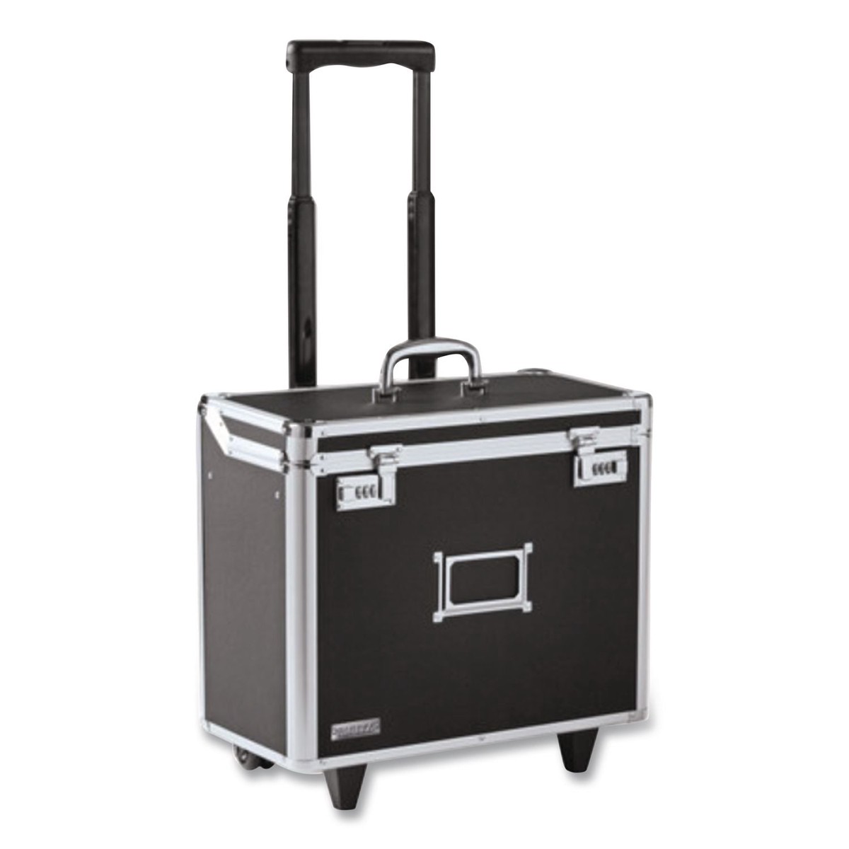 Vaultz Locking Mobile Rolling Business Case, Fits Devices Up to 16″, Aluminum/Chrome/Fiberboard, 10 x 16 x 15, Black (IDEVZ00194)