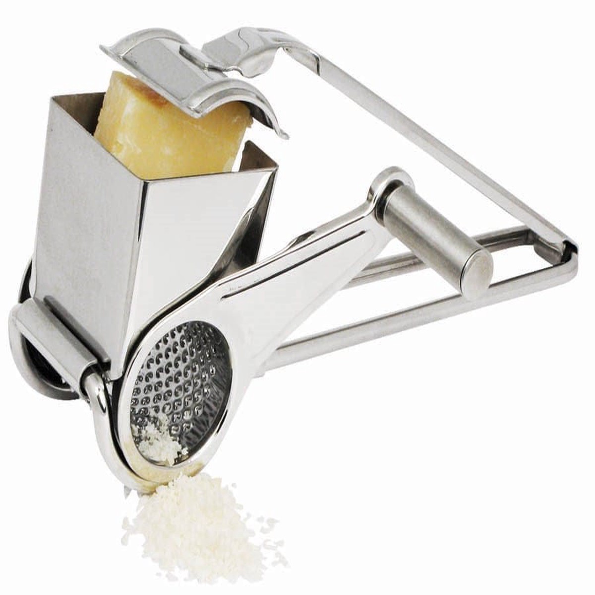 Winco GRTS-1 Stainless Steel Rotary Drum Cheese Grater 8-1/4 x 4-3/4 x 3-3/8 | Denson CFE
