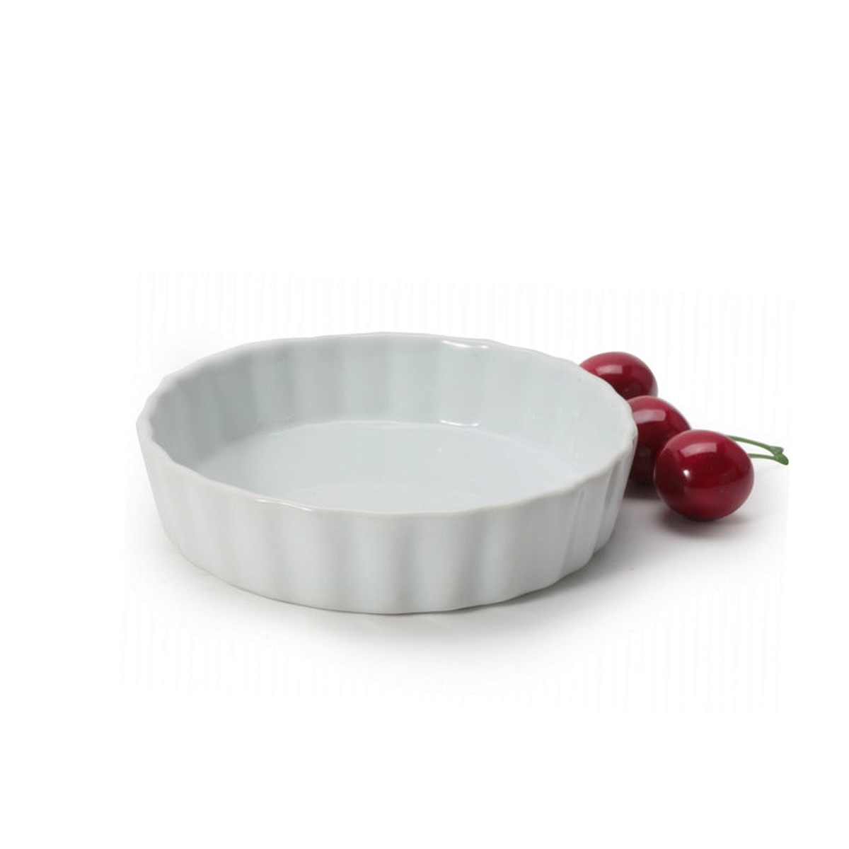 BIA Quiche / Tart Dish, 5″, White Porcelain – 900075PC