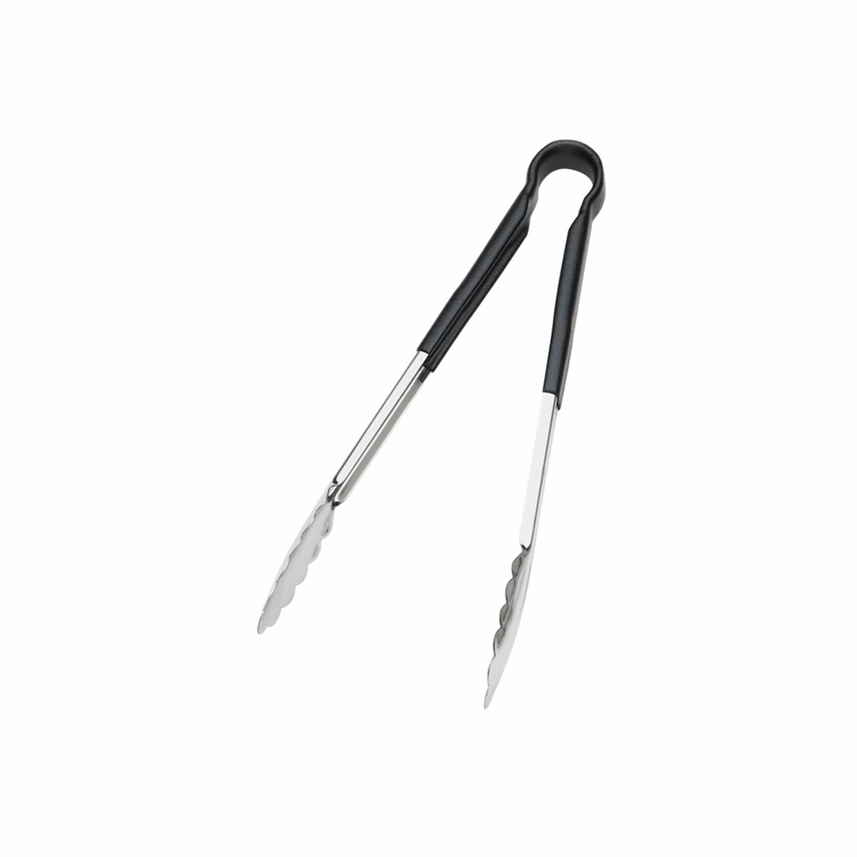 Browne 5511BK 9″ Tong with Black Coated Handle – Stainless Steel, PVC Coated | Denson CFE