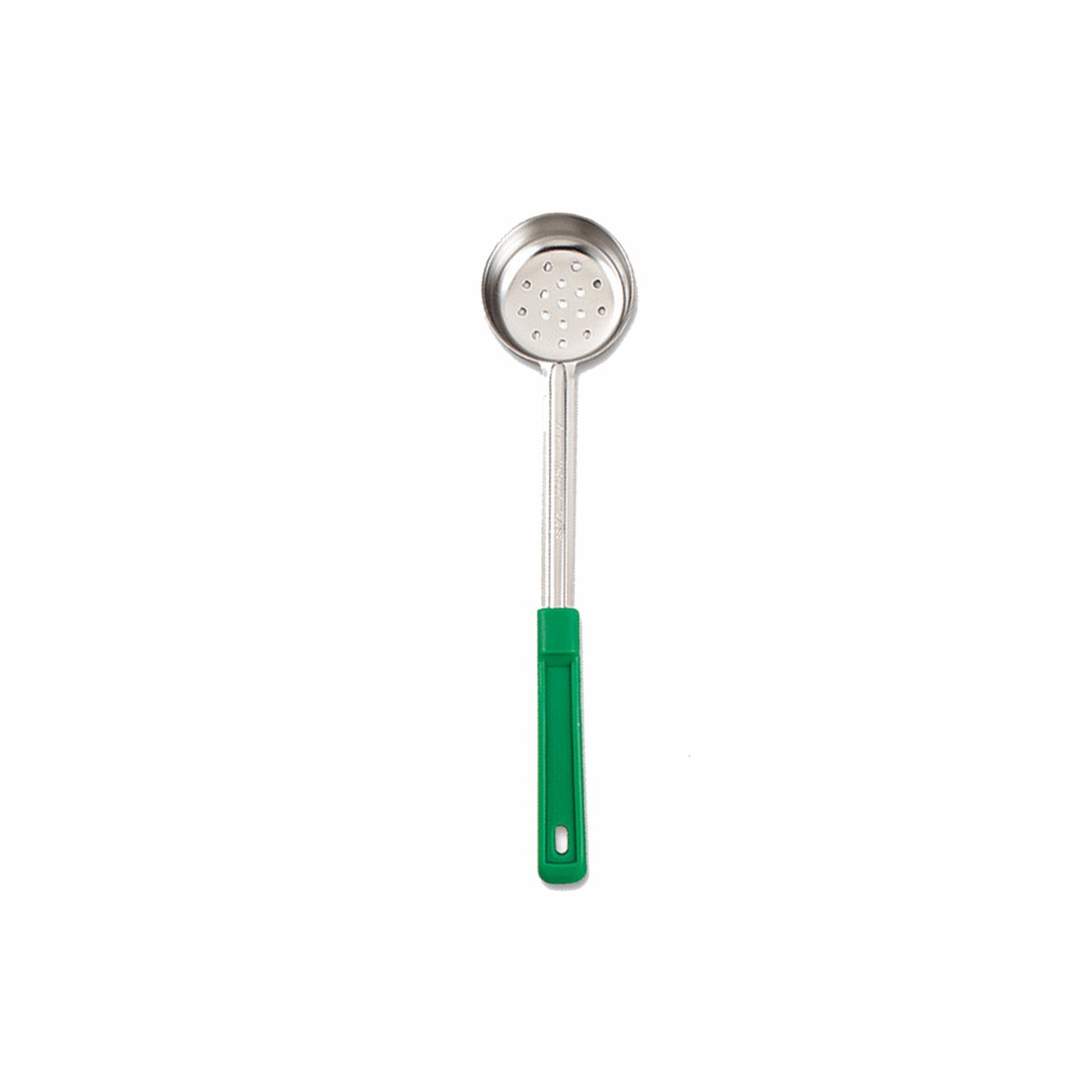 Browne 5757441 4 Ounce 1 Piece Portioner Perforated with Green Handle | Denson CFE