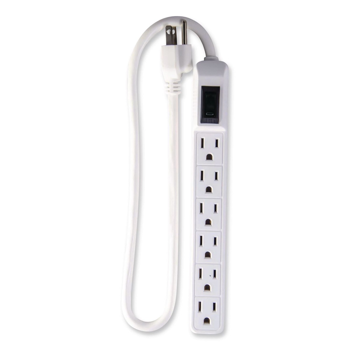 GoGreen Power 6 Outlet Mini Surge Protector, 2 ft Cord, 160 J, Black (GGPGG16103MINBK)