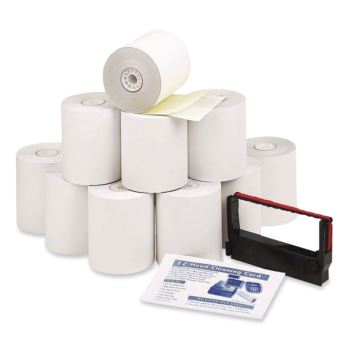 Iconex Credit/Debit Verification Kit, 3″ x 90 ft, White/Canary (ICX90771000)