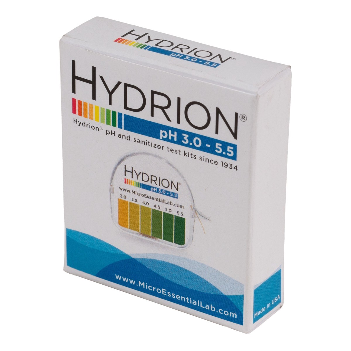 Micro Essential Laboratory Hydrion 325 pH Test Paper Roll, ph 3.0-5.5 – 325