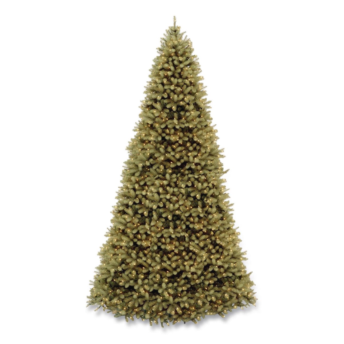 National Tree Company Pre-Lit Downswept Douglas Fir Tree, 92″ x 92″ x 144″, Green Tree, Green Tree Stand (NTTPEDD1312120)