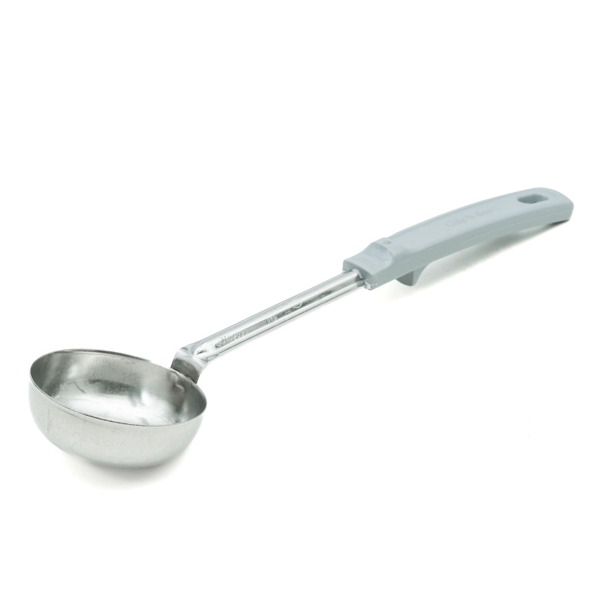Vollrath Grip N Serve Round Solid Spoodle, Color Coded Handle, 4 oz, Grey – 62172