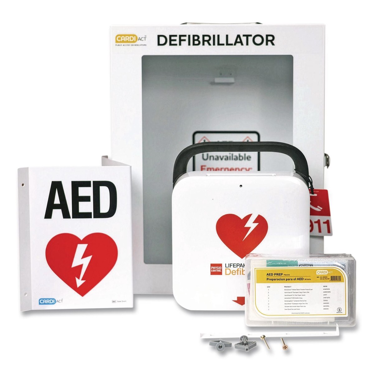 CARDIACT LIFEPAK CR2 Semi-Automatic, Cellular, English, Handle, Standard Cabinet (AOHCAP7CR2)