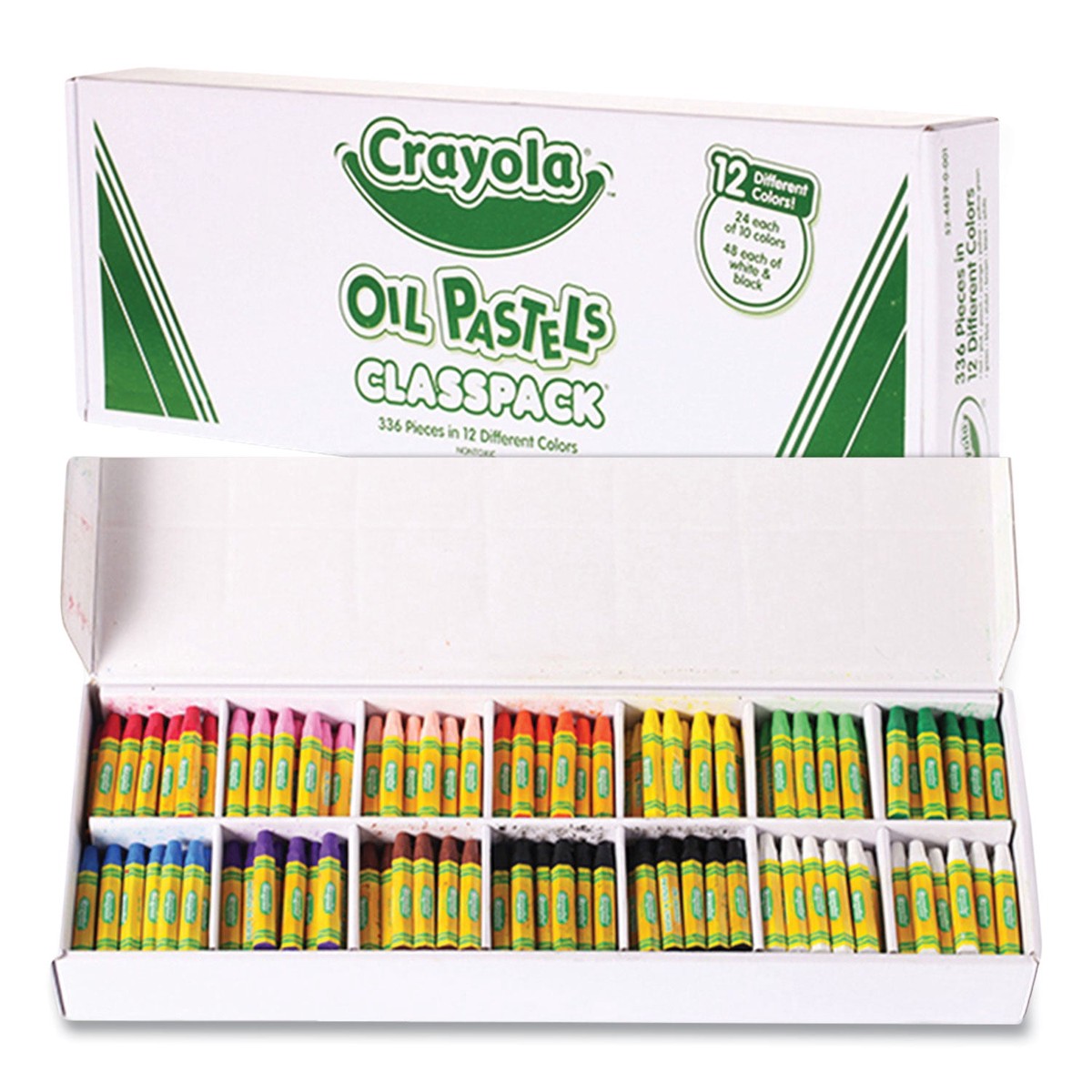 Crayola Oil Pastels,12 Assorted Colors, 336/Pack (CYO524629)