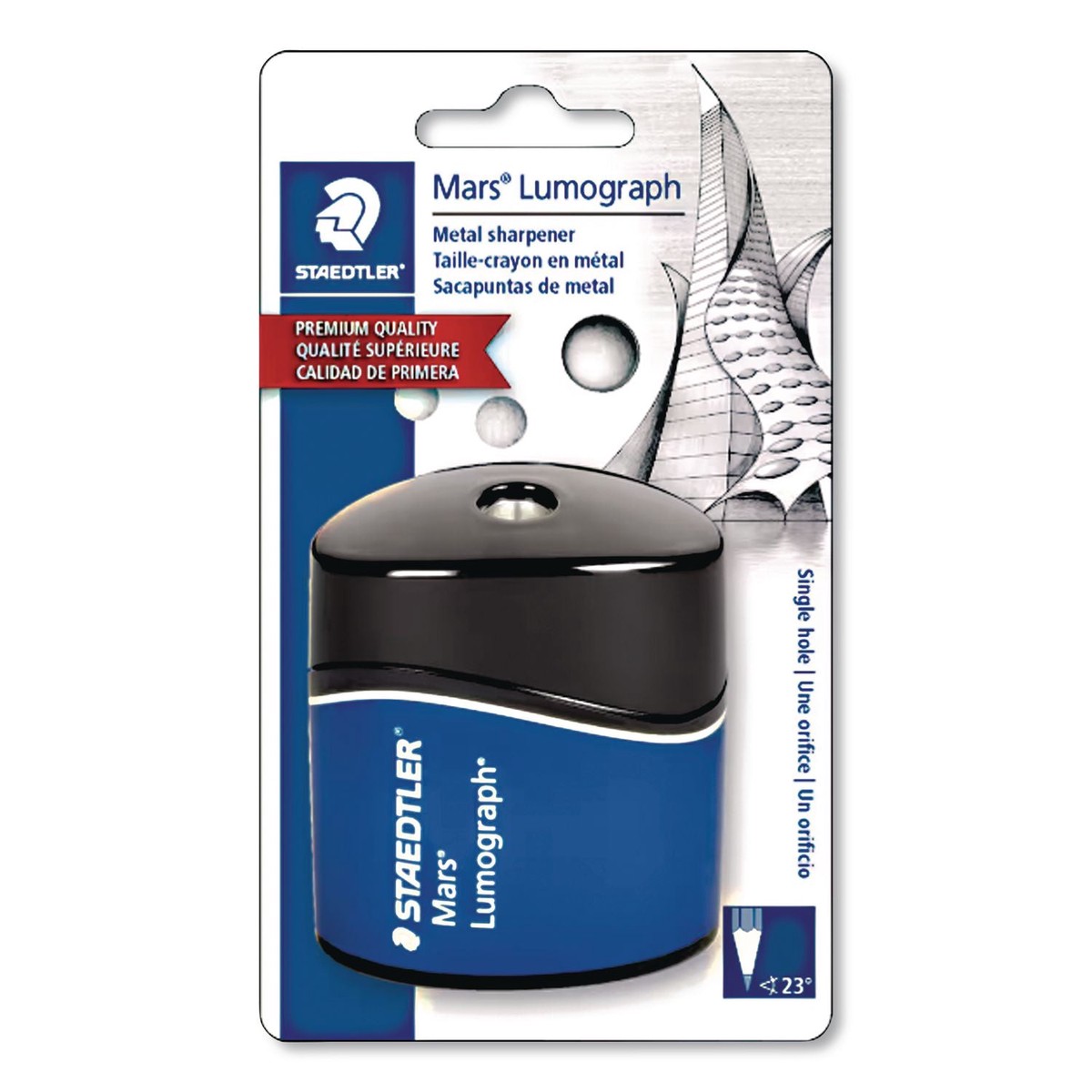 Staedtler Mars Lumograph Manual Pencil Sharpener, 2.5″, Blue (STD511100BKA6)