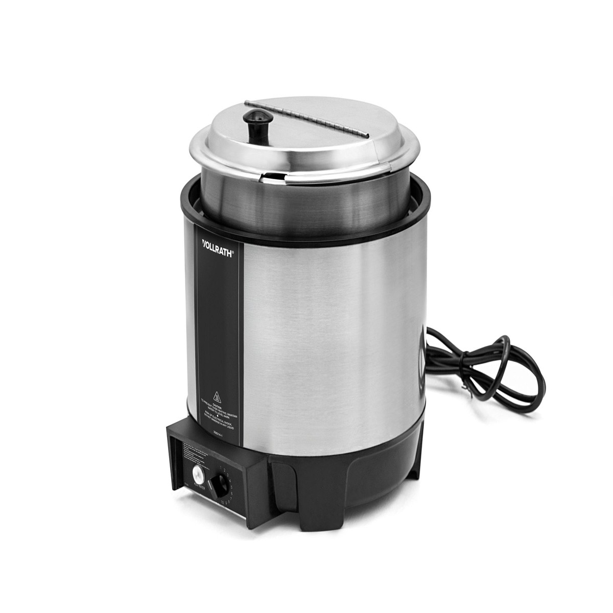 Vollrath Cayenne Round Heat ‘N Serve Rethermalizer w/ Insert and Hinged Lid, 7 qt, 120V – 72018