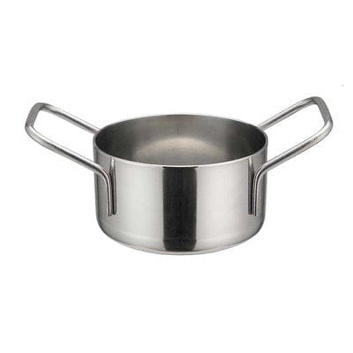 Winco DCWE-102S Mini Casserole 7 oz Stainless Steel Round 3-1/8 inch Diameter x 1-3/4 inch Height | Denson CFE