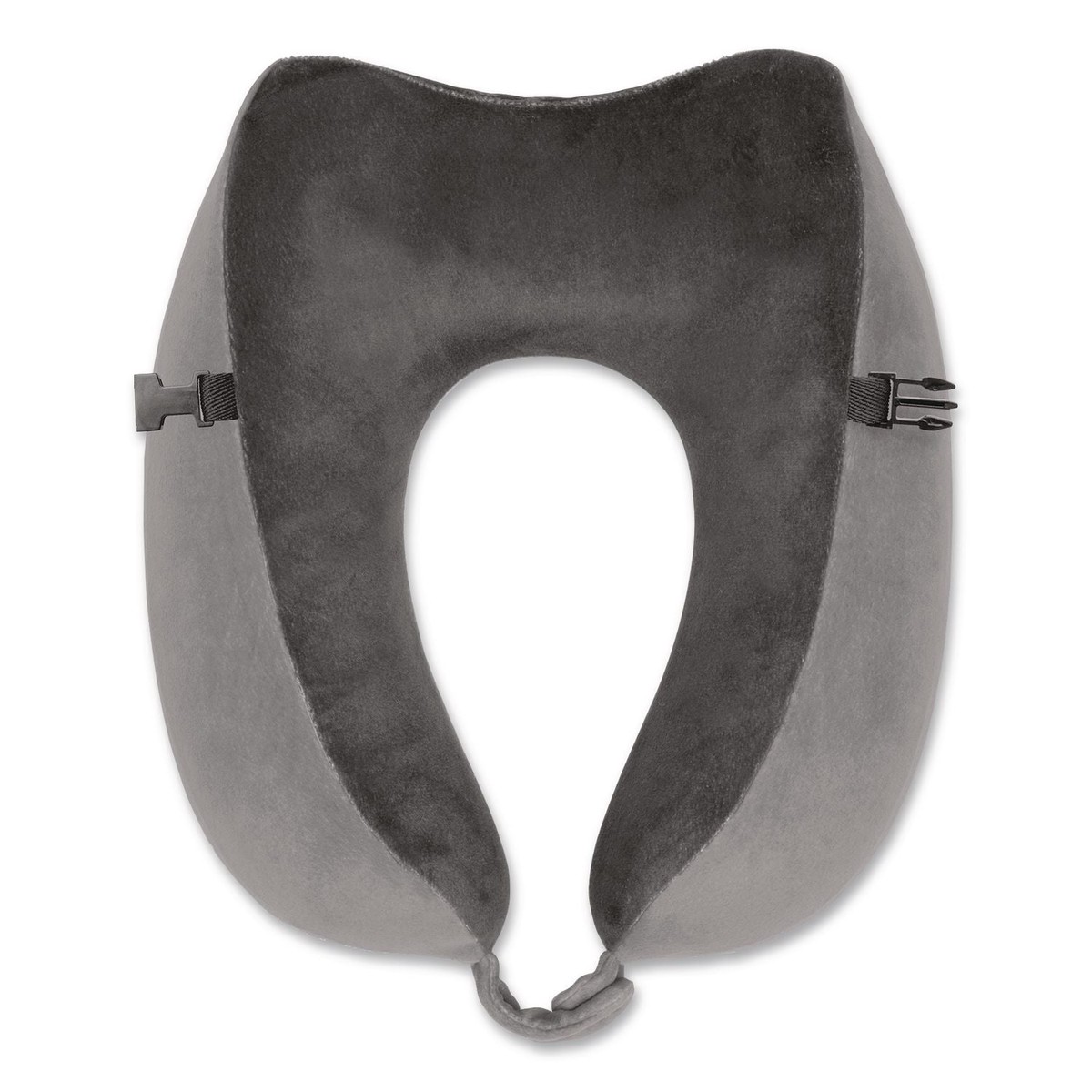 Brookstone Flex Curve Neck Pillow, One Size Fits Most, Black/Gray (BKTBCPP0002094)