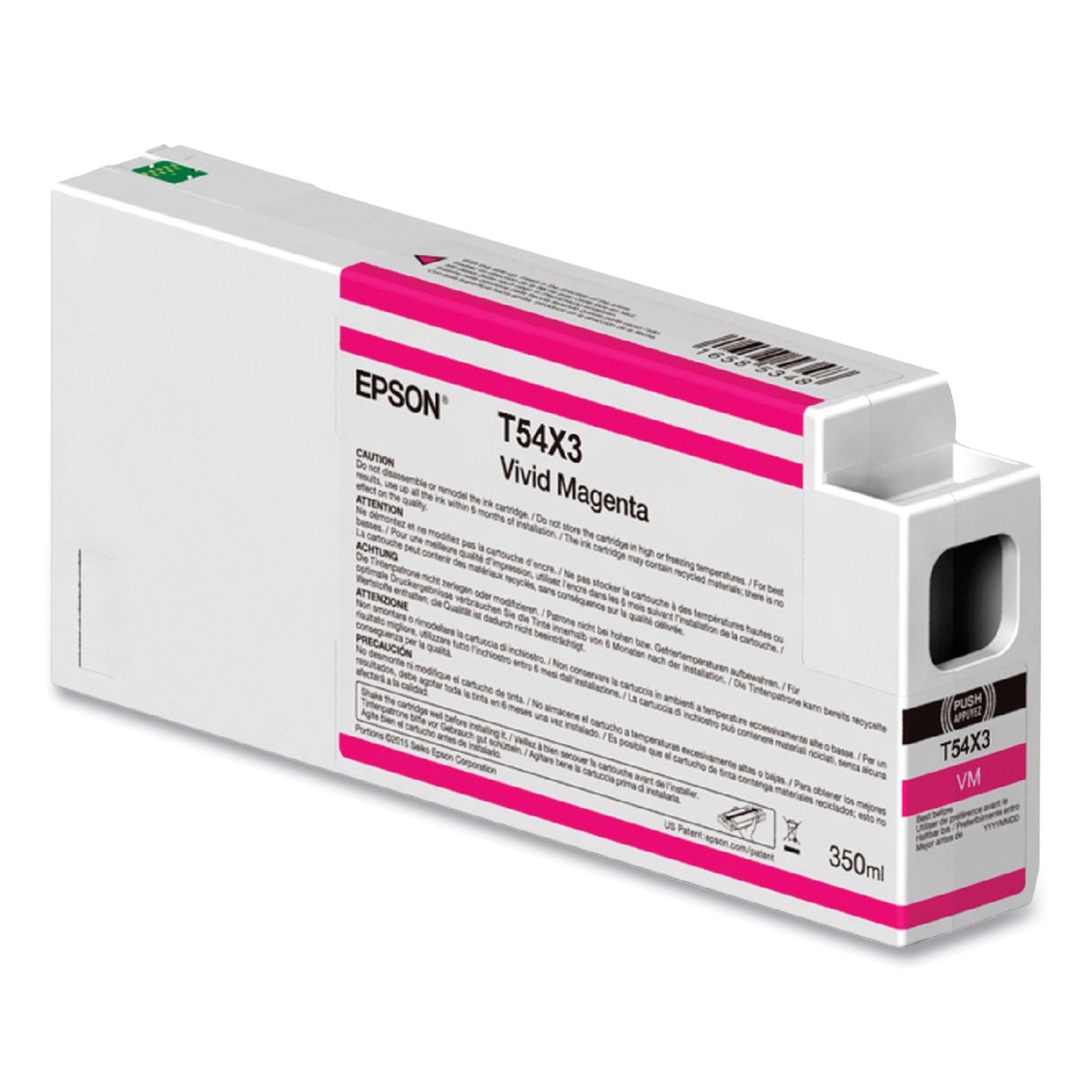 Epson T54X300 (T54X) UltraChrome HD Ink, 350 mL, Vivid Magenta (EPST54X300)