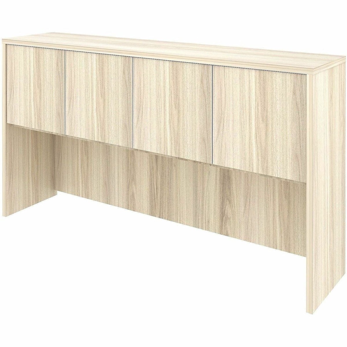 Lorell Essentials 4-Door Stack-On Hutch, 36″ Height x 66″ Width x 15″ Depth, Modern Elm (LLR66317)