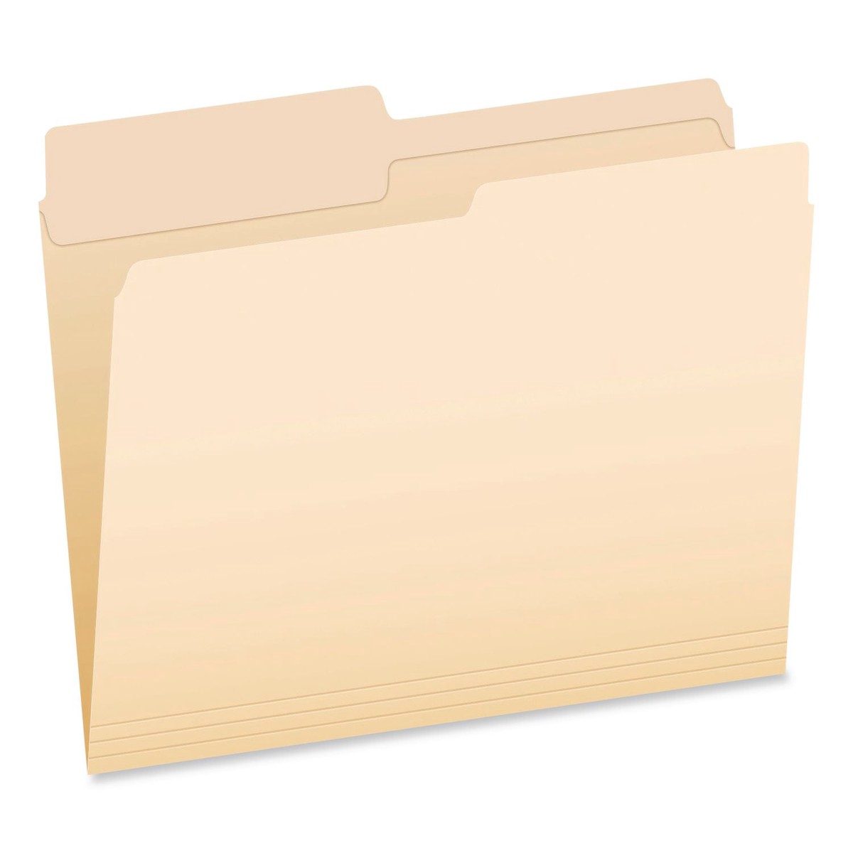 Pendaflex Reinforced Top File Folders, 1/2-Cut Tabs: Assorted Positions, Letter Size, Manila, 100/Box (PFXR75212)