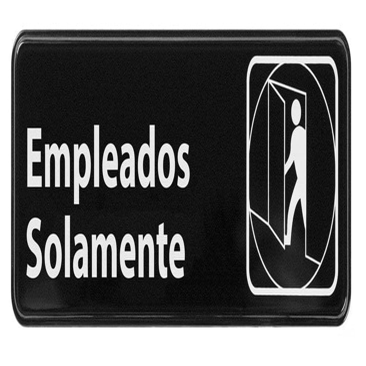 Winco SGN-361 Employees Only Information Sign in Spanish 3 x 9 Black | Denson CFE