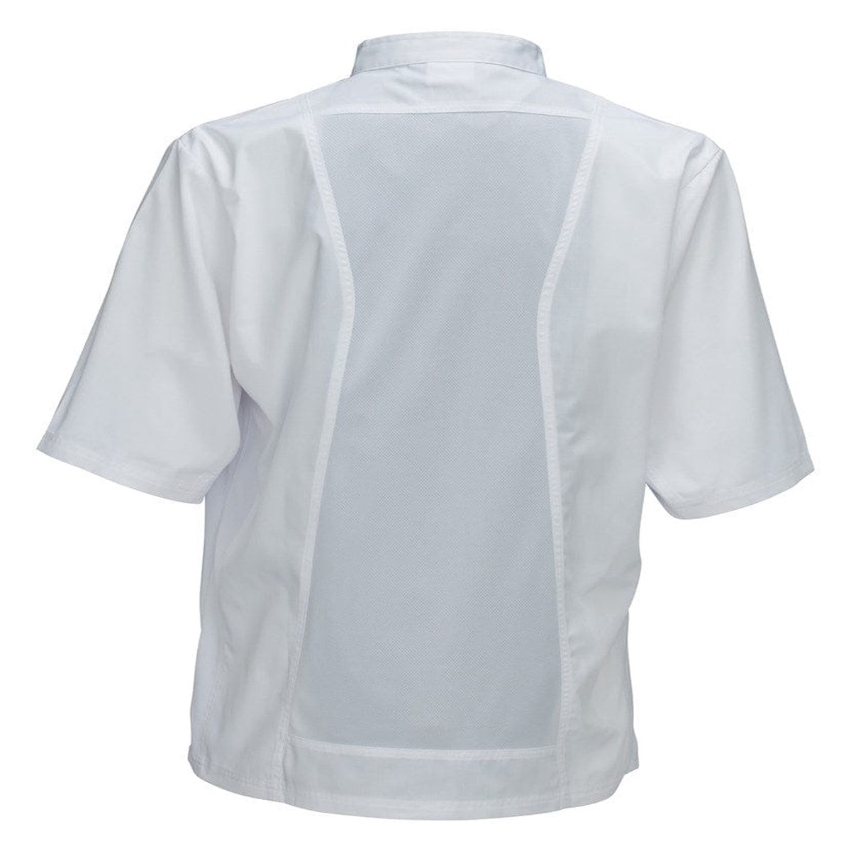Winco UNF-9WXL White Extra-Large Signature Chef Tapered Fit Ventilated Chef Shirt with Mesh Panels and Pockets | Denson CFE