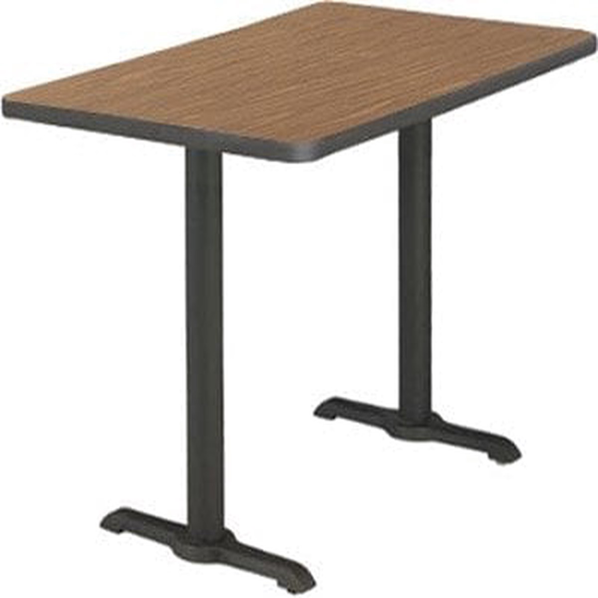 24x72 Cafe Tables, Laminate Tops / Black Bi-Point Bases