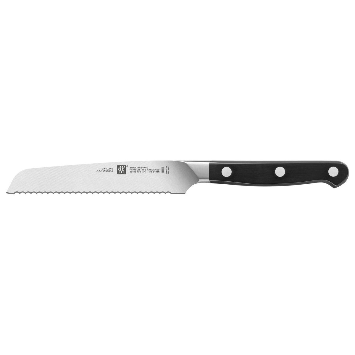 Zwilling Pro Utility Knife, Serrated, 5", Black - 1002751